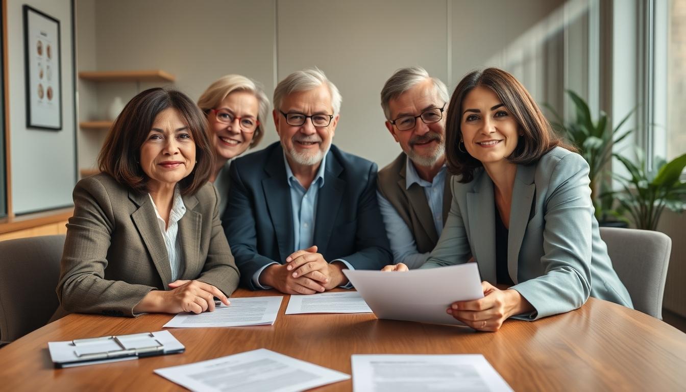 Family elder care planning discussion